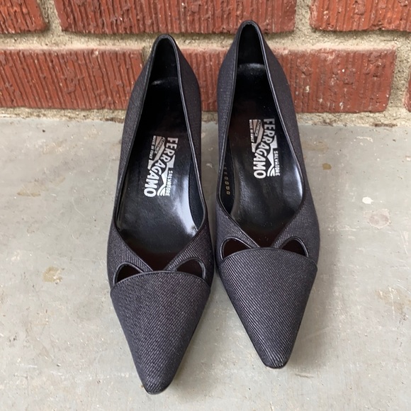 Salvatore Ferragamo Denim Heels - Picture 3 of 11